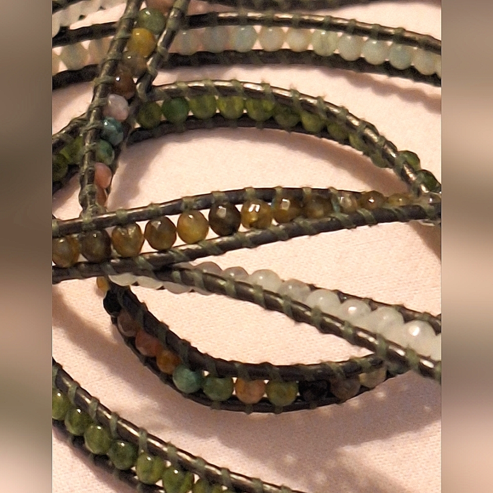 🌾Vintage CHAN LUU🌾Beads Leather Rope Necklace